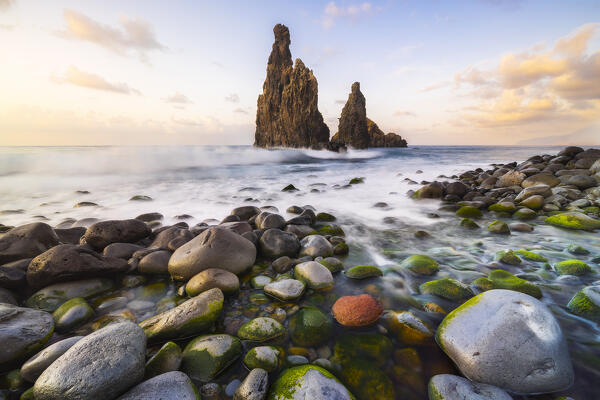 Sunset at Praia da Ribeira da Janela, Porto Moniz, Madeira Island, Portugal, Western Europe