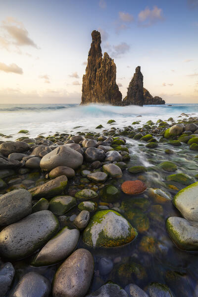 Sunset at Praia da Ribeira da Janela, Porto Moniz, Madeira Island, Portugal, Western Europe