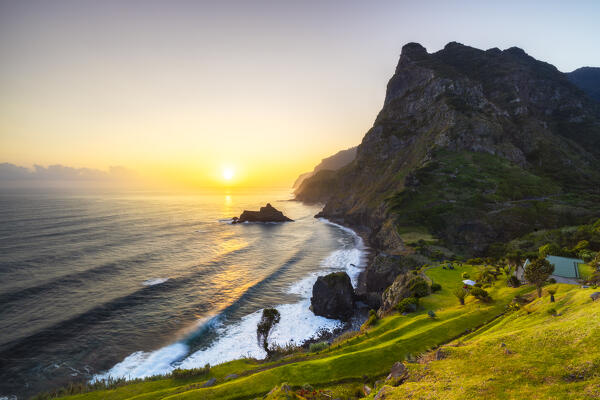 Sunrise from Miradouro Sao Cristovao during summer, Sao Vicente, Boaventura, Madeira, Portugal, Europe