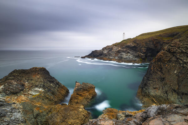 Trevose Head lighthouse, St Merryn, Padstow, Cornwall, England, Great Britain, United Kingdom