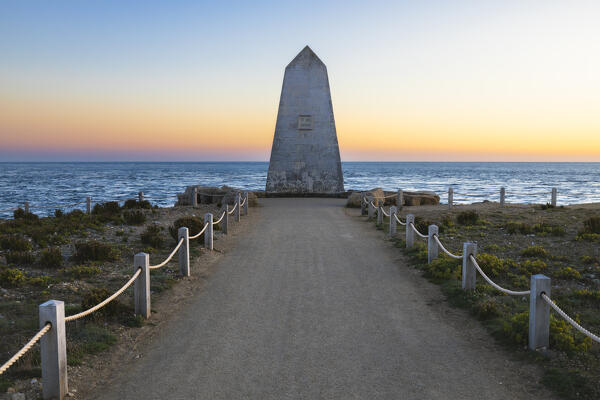 Trinity House Obelisk at dusk, Isle of Portland, Dorset, United Kingdom, Northern Europe