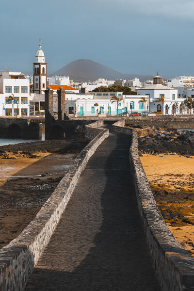 View of Arrecife and Parroquia de San Gines, Las Palmas, Lanzarote, Canary Islands, Macaronesia, Spain, Western Europe