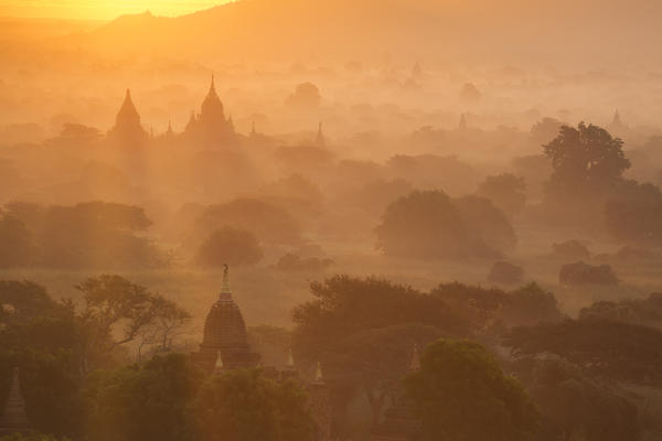 Sunrise in Bagan, Myanmar, Southeast Asia