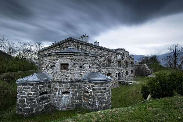 The Austro-Hungarian fortress of Colle delle Benne. Levico Terme, Valsugana, Trentino, Italy.