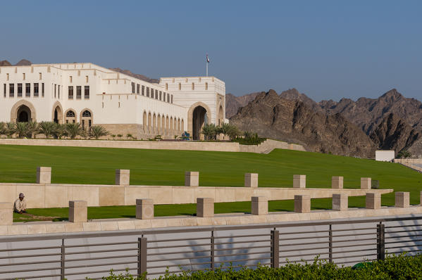 Parliament building in Al Bustan district, Muscat, Oman.