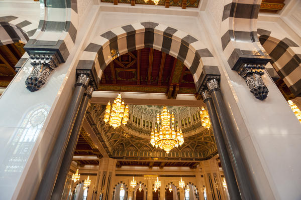 Sultan Qaboos Grand Mosque in Muscat, Oman