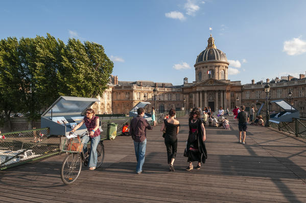 Pont des Arts and Institut de France, Paris, France.