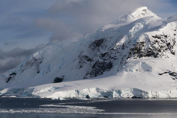 A view of the mountains surrounding Paradise Bay, Antarctica.