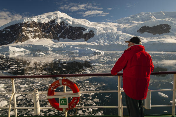 Antarctica, Antarctic Peninsula, Gerlache strait, Antarctic Dream ship.