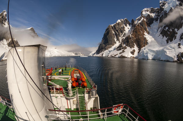Antarctica, Antarctic Peninsula, Lemaire Channel, Antarctic Dream ship.