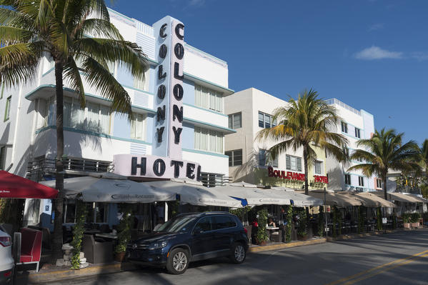 Colony Hotel, Ocean Drive, South Beach, Miami Beach, Florida, USA.