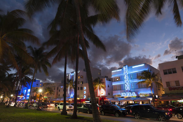 Colony Hotel, Ocean Drive, South Beach, Miami Beach, Florida, USA.