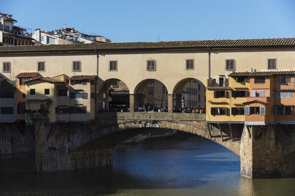 The Ponte Vecchio over Arno river, Florence, Tuscany, Italy.