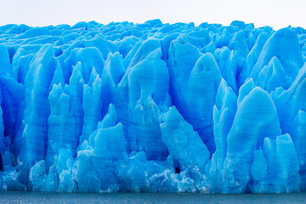 Southern America, Chile, Patagonia, Torres del Paine National Park: ice pillars in the Grey Glacier