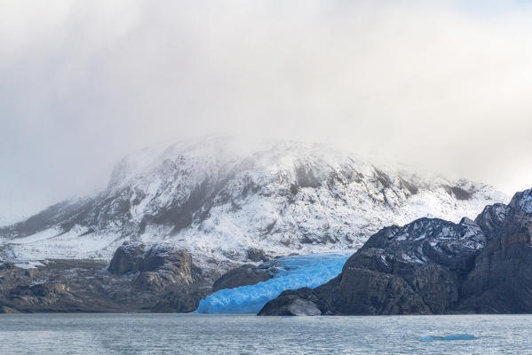 Southern America, Chile, Patagonia, Torres del Paine National Park: Grey Glacier from Grey Lake