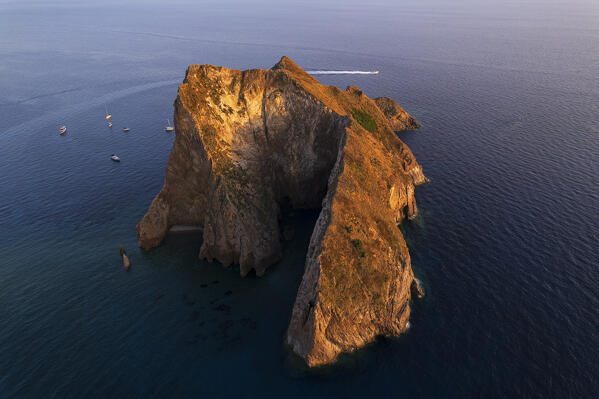 Sea stack of Palmarola island, the so-called 