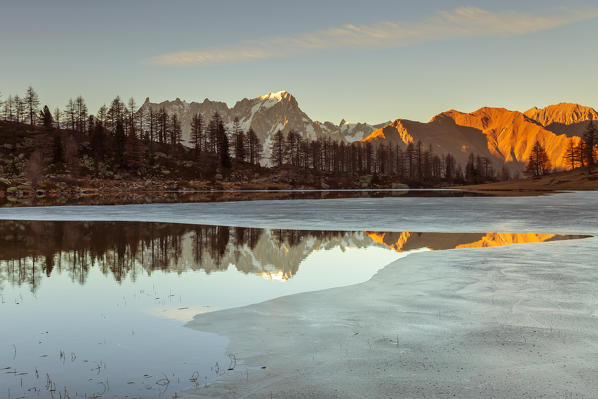 Arpy lake, Aosta Valley, Italy, Europe. 