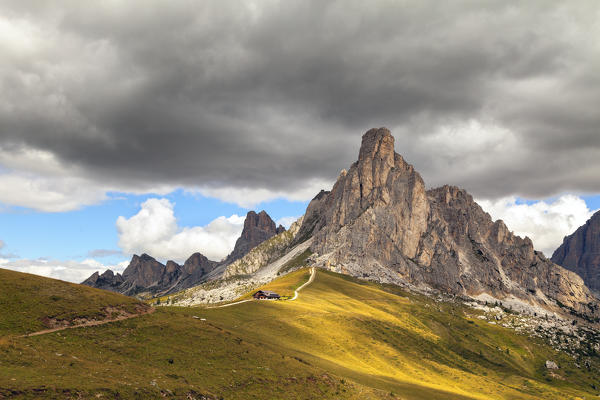 View on the Giau pass, Dolomites, Giau pass, Belluno, Veneto, Italy
