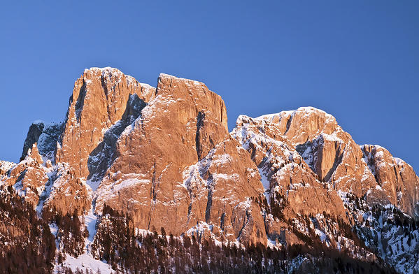 Sunset over The Dolomites  creating the famous 