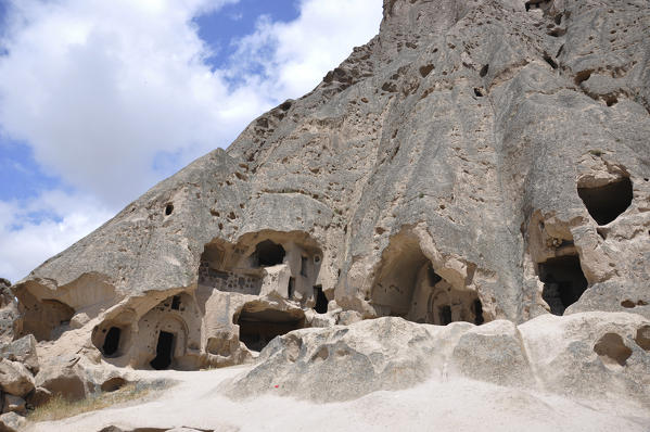 Tipical house, within the fairy chimneys, typical that you can see across the Kappadokia in Turkey.