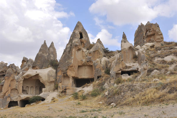 Tipical house, within the fairy chimneys, that you can see across the Kappadokia in Turkey in the Zelve valley.