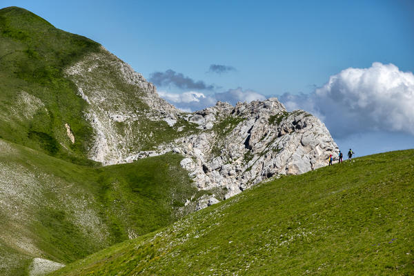 Italy, Marche, Sibillini mountain range,  Mount Bove in Summer