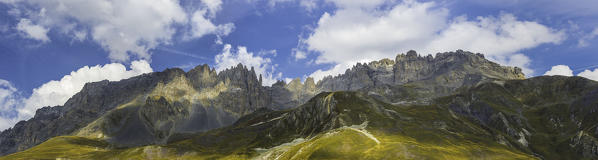 Panoramic view of the Alpes around Col du Galibier, Savoie, France