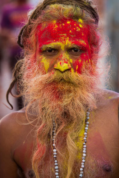 Asia, India, Nandgaon
Celebration of holi festival 
