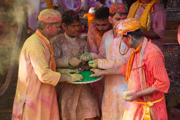Asia, India, Nandgaon
Celebration of holi festival