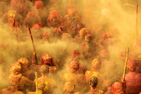 Asia, India, Nandgaon
Celebration of holi festival