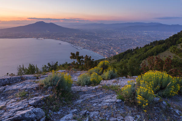 Europe, Italy, Campania, Napoli district, view from  Faito mountain.