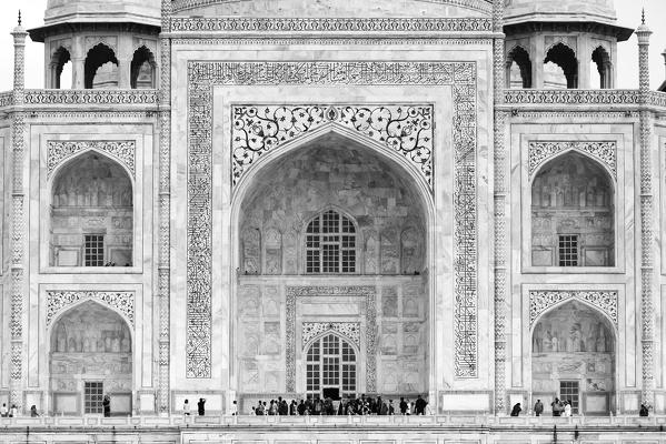 Asia, India, Agra
The Taj Mahal. Entrance door to access the interior of one of the Wonders of the World.