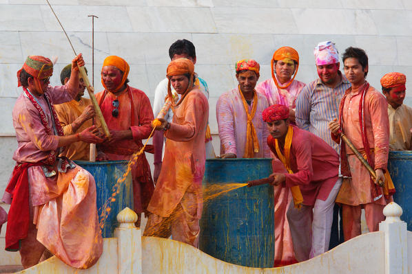 Asia, India, Nandgaon
Celebration of holi festival 