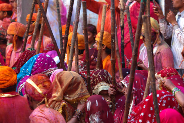 Asia, India, Nandgaon
Celebration of holi festival 