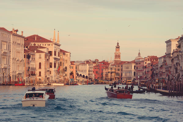 Europe,Italy,Veneto,Venice
Grand Canal of Venice at sunset