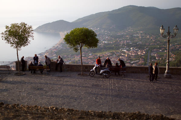 Italy,Cilento,Salerno district . View of St. Mary of Castellabate 