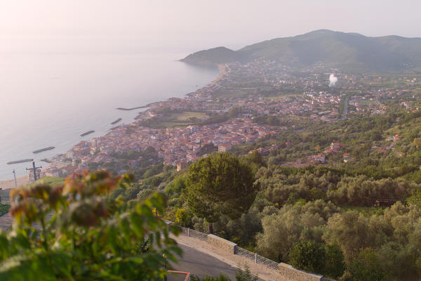 Europe,Italy,Cilento,Salerno district . View of St. Mary of Castellabate 