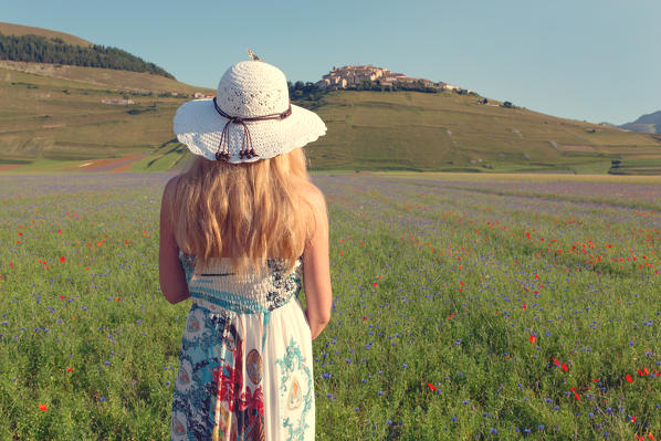 Europe, Italy,Umbria,Perugia district,Castelluccio of Norcia Flower period