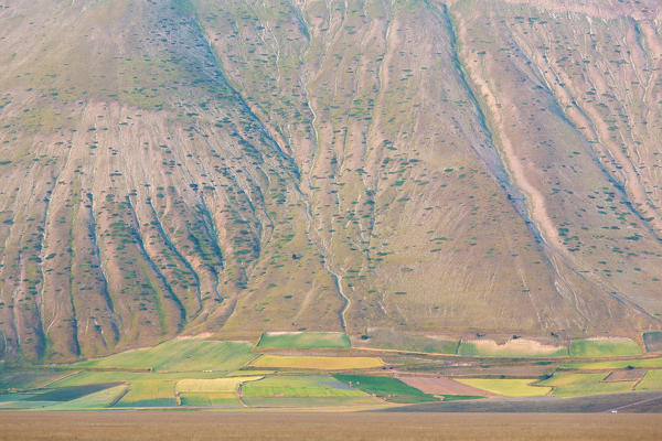 Europe, Italy,Umbria,Perugia district,Castelluccio of Norcia. 
Detail of Vettore mountain
