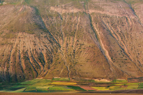 Europe, Italy,Umbria,Perugia district,Castelluccio of Norcia.
Detail of Vettore mountain