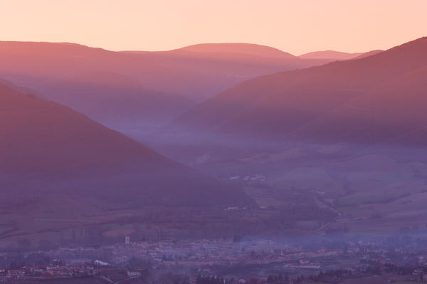 Europe,Italy,Perugia district, Norcia.
Norcia at sunset.
