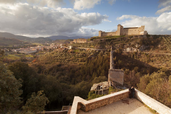 Europe,Italy,Umbria,Perugia district,Spoleto.
The Spoleto stronghold