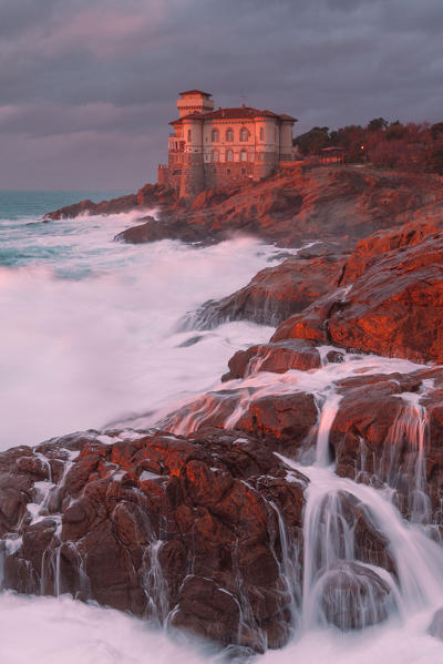 Europe, Italy, Tuscany, Livorno district.
Boccale castle at sunset 