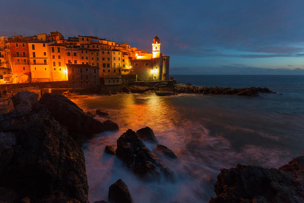 Europe,Italy,Liguria,La Spezia district.
Tellaro at dusk