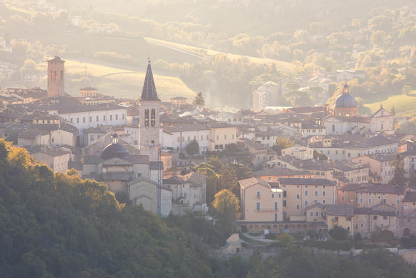 Europe,Italy,Umbria,Perugia district, Spoleto.
Spoleto at sunset 