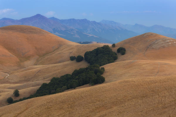 Europe, Italy, Abruzzo, Aquila district .
Laga mountains at sunset 