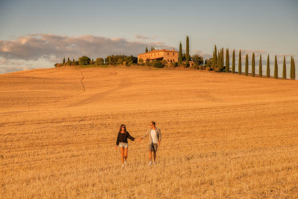 Europe,Italy,Siena district,Orcia Valley, San Quirico d'Orcia. (MR)