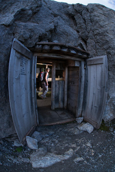 first world war hut, Trentino, Dolomites, Italy