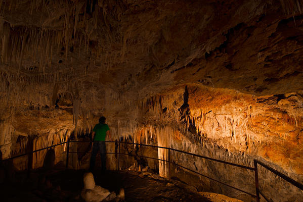 Borgio Verezzi cave, Liguria, Italy. Colours and concrections underground