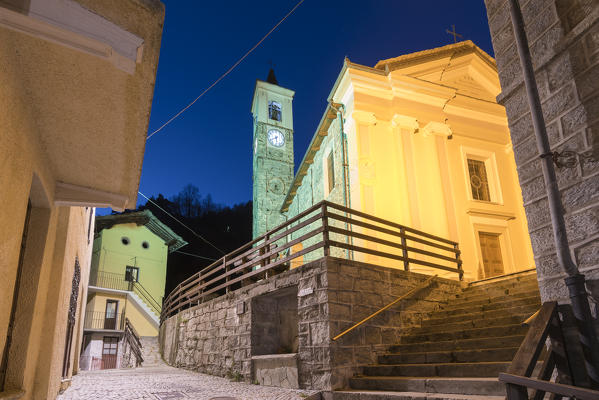 The church of Noasca, Orco valley, Gran Paradiso National Park, Piedmont, province of Turin, Italian alps, Italy